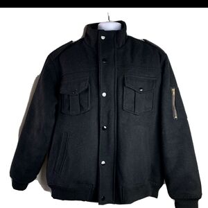 Jordan Craig Black Military Field Jacket